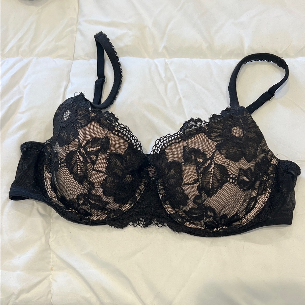 Black Lace Underwire Bra - Women Intimates